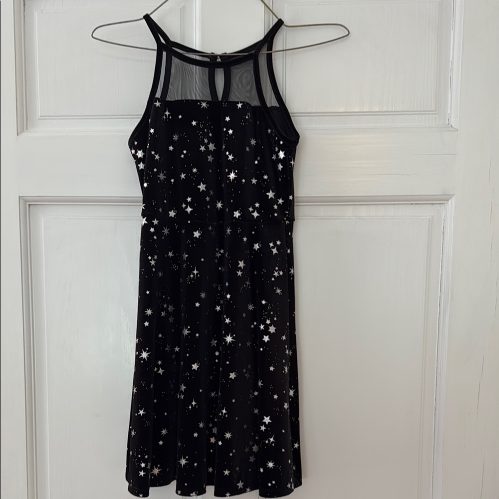 Jade Black and White Halter Sundress